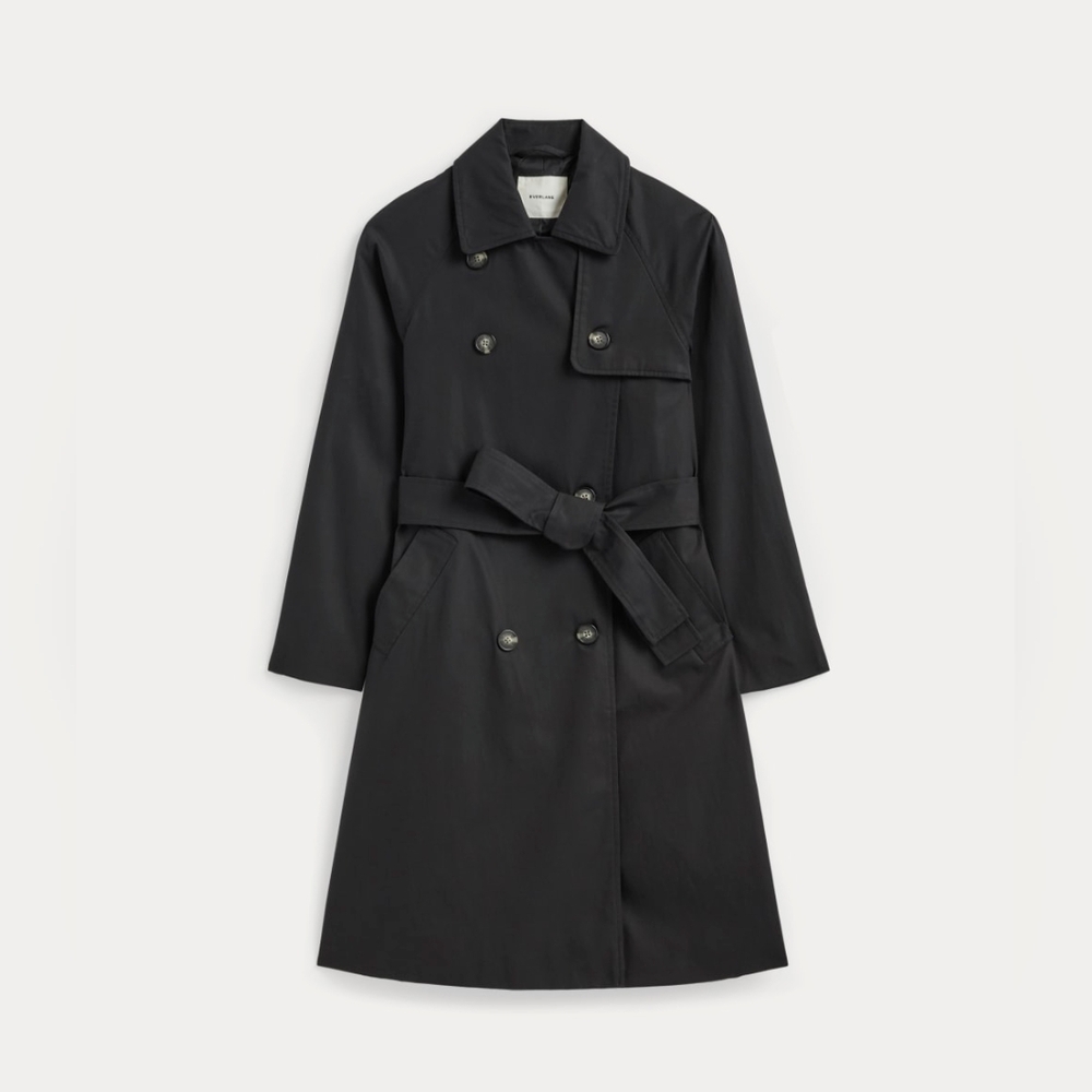everlane modern trench in black